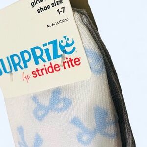 Stride Rite White Socks with Blue Bows